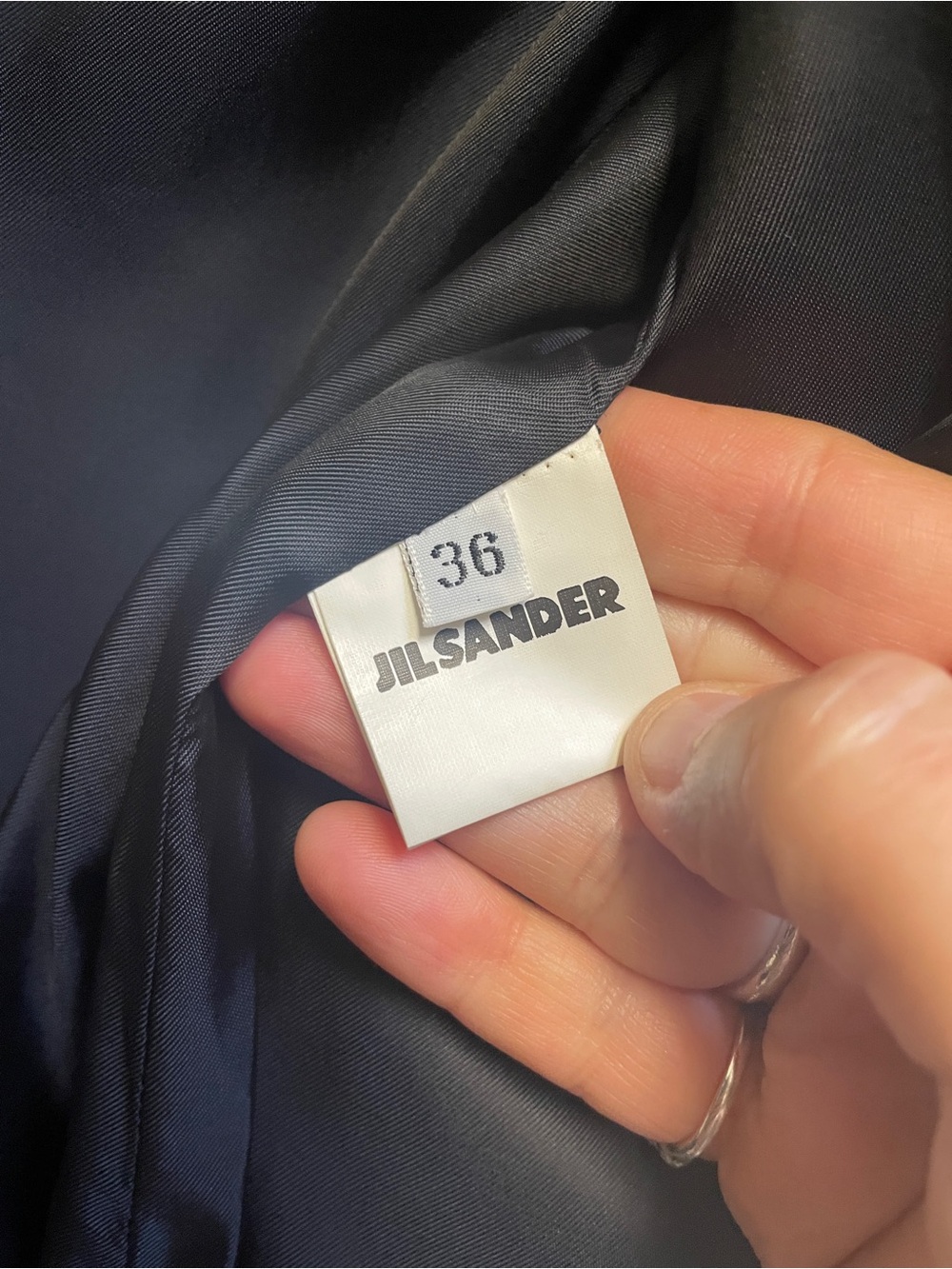 Jil Sander Women's Double-Breasted Navy Blazer - Picture 5 of 6